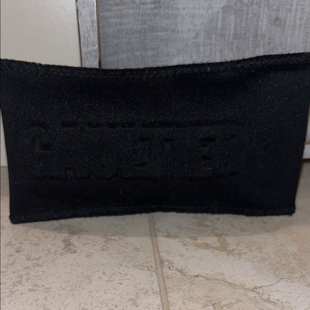 Jean Paul Gaultier Neoprene Embossed Black Pouch ‘90s